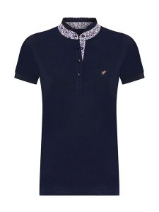 Denim Culture Koszulka polo w kolorze granatowym rozmiar: L. Niebieskie bluzki Denim Culture, l, bez wzorów, z bawełny, bez kołnierzyka, bez ramiączek. Za 147,45 zł.
