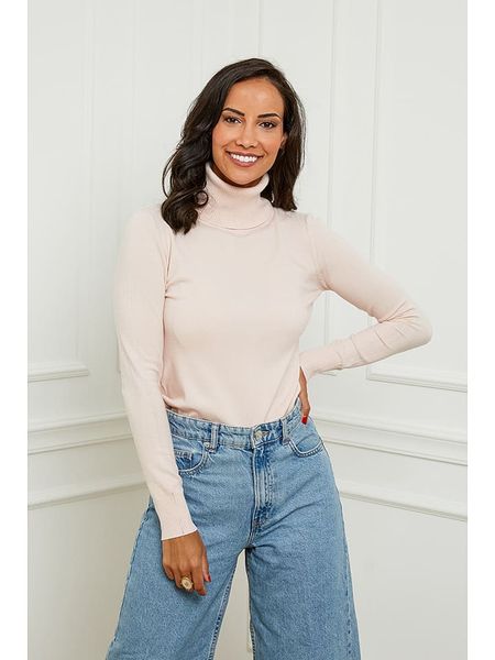 Soft Cashmere Golf w kolorze jasnoróżowym rozmiar: 38/40. Różowe golfy Soft Cashmere, bez wzorów, z kaszmiru. Za 108,99 zł.