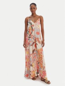 Maaji Sukienka letnia Japanese Summer Lily PT1930CLD003 Kolorowy Relaxed Fit. Sukienki Maaji, na lato, l, bez wzorów, z wiskozy, bez kołnierzyka, bez ramiączek. Za 569,99 zł.