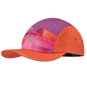 Czapka z daszkiem Damska Buff 5 Panel Go Cap. Czerwone czapki Buff, bez wzorów, z elastanu, sportowe. Za 116,99 zł.