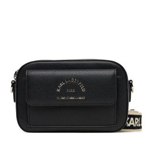 Torebka KARL LAGERFELD. Czarne listonoszki KARL LAGERFELD, bez wzorów, bez dodatków. Za 519,99 zł.