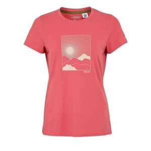 T-shirt Damski Z Górą Rozciągliwa Fingal. Czerwone t-shirty Regatta, l, bez wzorów, bez kołnierzyka, bez ramiączek. Za 41,99 zł.
