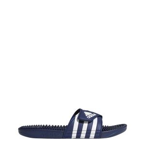 Klapki basenowe dla dorosłych Adissage. Białe klapki ADIDAS, bez wzorów, bez obcasa. Za 129,00 zł.