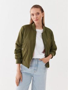 ONLY Kurtka bomber 15293313 Zielony Regular Fit. Zielone kurtki ONLY, l, bez wzorów, z syntetyku, bez kaptura. Za 169,99 zł.