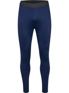 Legginsy Hummel Pro. Niebieskie legginsy Hummel, bez wzorów, z materiału, z standardowym stanem. Za 302,50 zł.