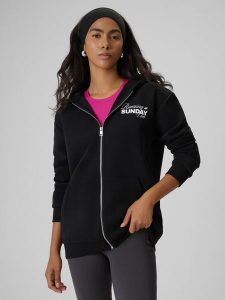 4F Bluza dresowa regular z kapturem damska - czarna XL. Czarne bluzy 4f, xl, bez wzorów, z dresówki, z kapturem. Za 249,99 zł.