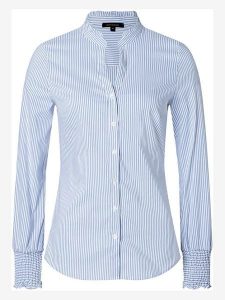 More & More Bluzka w kolorze błękitno-białym rozmiar: 40. Niebieskie bluzki More & More, bez wzorów, bez kołnierzyka, bez ramiączek. Za 95,69 zł.