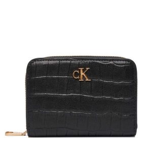 Portfel Calvin Klein. Czarne portfele Calvin Klein, bez wzorów. Za 349,99 zł.