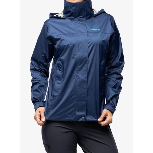 Kurtka przeciwdeszczowa damska Marmot PreCip Eco Jacket. Niebieskie kurtki Marmot, s, bez wzorów, bez kaptura. Za 419,99 zł.
