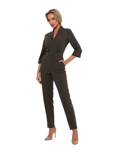 Made of emotion Kombinezon w kolorze antracytowym rozmiar: M. Czarne kombinezony Made Of Emotion, m, bez wzorów, bez kołnierzyka, bez ramiączek. Za 283,48 zł.