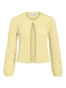 Vila Kardigan "Vidavie" w kolorze żółtym rozmiar: XS. Żółte swetry oversize Vila, xs, bez wzorów, bez ramiączek. Za 129,95 zł.