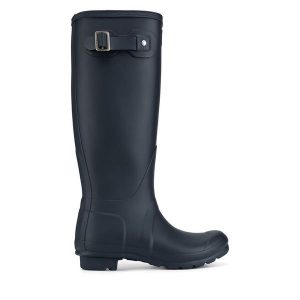 Kalosze Hunter. Niebieskie kalosze Hunter, bez wzorów. Za 429,99 zł.