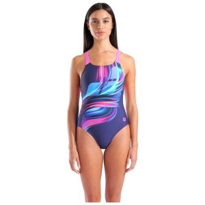 Strój kąpielowy damski Arena Bloom Swimsuit Swim Pro. Niebieskie stroje jednoczęściowe Arena, bez wzorów. Za 241,99 zł.