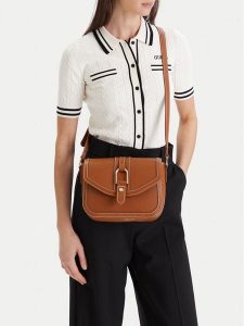 Beverly Hills Polo Club Torebka CEO-BHPC-C-014-09 Brązowy. Brązowe listonoszki Beverly Hills Polo Club, bez wzorów, z materiału, bez dodatków. Za 219,99 zł.