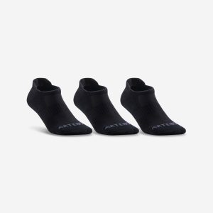Skarpety sportowe tenis DECATHLON RS500 Lowedge niskie 3 pary. Czarne skarpetki ARTENGO, bez wzorów, z bawełny. Za 39,99 zł.