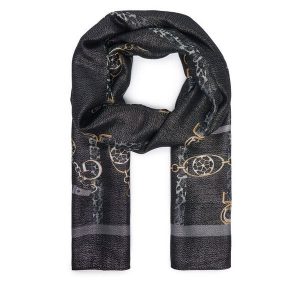 Chusta Guess. Czarne apaszki i chusty Guess, z aplikacjami. Za 154,99 zł.