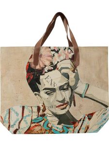Madre Selva Shopper bag "Frida Collage" w kolorze beżowym ze wzorem - 55 x 40 cm rozmiar: onesize. Brązowe shopper bag Madre Selva, bez wzorów, z materiału, bez dodatków. Za 136,13 zł.