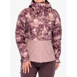 Kurtka przeciwdeszczowa damska Columbia Hikebound Printed Jacket. Czerwone kurtki Columbia, bez wzorów, bez kaptura. Za 392,99 zł.