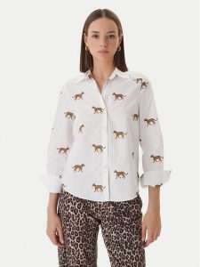 LOLA CASADEMUNT Koszula LS2615059 Biały Regular Fit. Białe koszule LOLA CASADEMUNT, xl, bez wzorów, z bawełny, bez kołnierzyka, bez ramiączek. Za 459,99 zł.