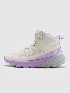 4F Wysokie buty trekkingowe SPEED HIKER z membraną damskie - fioletowe 38. Fioletowe buty trekkingowe 4f, z gumy, bez zapięcia. W wyprzedaży za 279,99 zł.