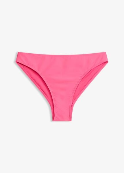 Figi bikini z wysokim wycięciem nogawek. Zielone bikini bonprix, bez wzorów. Za 24,99 zł.