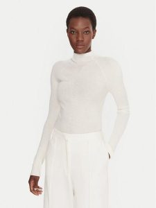 BOSS Golf Foliora 50549166 Beżowy Slim Fit. Brązowe golfy Boss, bez wzorów, z wełny. Za 439,99 zł.