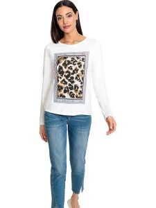 Heine Koszulka w kolorze białym rozmiar: 44. Białe bluzki Heine, bez wzorów, bez kołnierzyka, bez ramiączek. Za 34,99 zł.