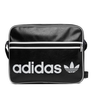 Torebka adidas. Czarne listonoszki ADIDAS, bez wzorów, bez dodatków. Za 279,99 zł.