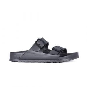 Klapki Birkenstock Arizona Eva. Szare klapki Birkenstock, bez wzorów, z materiału, bez obcasa. Za 359,00 zł.
