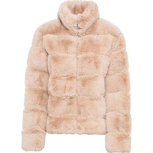 Kurtka ze sztucznego futerka z zamkiem. Czerwone kurtki bonprix, bez wzorów, bez kaptura. Za 289,99 zł.