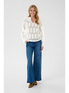 Cream Bluzka w kolorze kremowym rozmiar: 46. Brązowe bluzki Cream, bez wzorów, bez kołnierzyka, bez ramiączek. Za 91,77 zł.