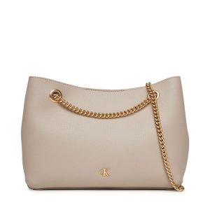 Torebka Calvin Klein. Brązowe torebki klasyczne Calvin Klein, bez wzorów, bez dodatków. Za 339,99 zł.