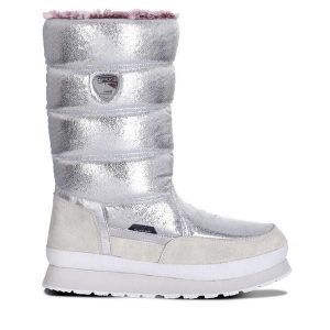 Śniegowce Luhta. Szare buty zimowe Luhta, bez obcasa, bez zapięcia. Za 519,99 zł.