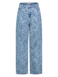 Sublevel Dżinsy - Comfort fit - w kolorze niebieskim rozmiar: S. Niebieskie jeansy Sublevel, z aplikacjami, z bawełny, z podwyższonym stanem. Za 113,99 zł.