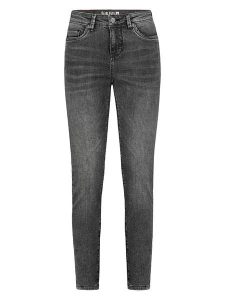 Sublevel Dżinsy - Skinny fit - w kolorze antracytowym rozmiar: XXL. Czarne jeansy Sublevel, z aplikacjami, ze skóry, z podwyższonym stanem. Za 114,44 zł.