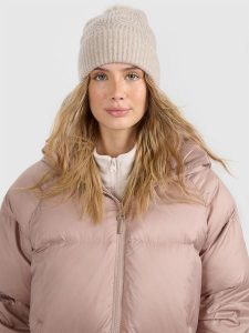 4F Czapka zimowa z pomponem damska - beżowa S. Brązowe czapki 4f, bez wzorów, z materiału, biznesowe. Za 69,99 zł.