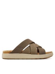 Keen Klapki Elle Mixed 1027277 Brązowy. Brązowe klapki Keen, bez wzorów, z materiału, bez obcasa. Za 479,99 zł.