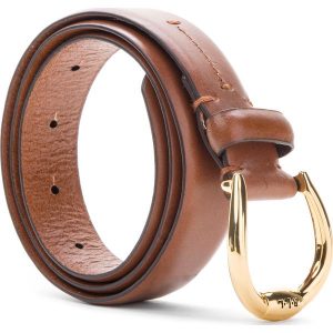 Pasek Damski LAUREN RALPH LAUREN - Bennington 412689807002 XS Cla/Tan. Brązowe paski marki Lauren Ralph Lauren, w paski, ze skóry. Za 219,90 zł.