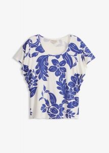T-shirt z miękkiej mieszanki wiskozy. Białe t-shirty bonprix, bez wzorów, z wiskozy, bez kołnierzyka, bez ramiączek. Za 72,99 zł.