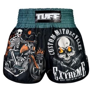 Spodenki treningowe TUFF The Skull Rider. Czarne szorty TUFF, bez wzorów, sportowe. Za 149,00 zł.