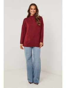 Soft Cashmere Sweter w kolorze bordowym rozmiar: 34/36. Czerwone swetry oversize Soft Cashmere, bez wzorów, z kaszmiru, bez ramiączek. Za 152,26 zł.