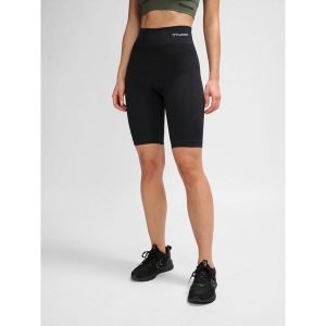 Szorty damskie Hummel hmlclea cycling. Czarne spodenki sportowe Hummel, m, bez wzorów, na fitness i siłownię. Za 135,50 zł.