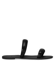 Nine West Klapki WFA2735-1 Czarny. Czarne klapki Nine West, bez wzorów, z materiału, bez obcasa. Za 89,99 zł.