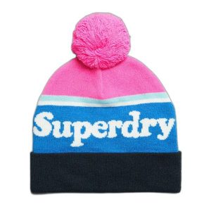 Czapka z logo dla kobiet Superdry Essential. Białe czapki Superdry, bez wzorów, eleganckie. Za 99,70 zł.