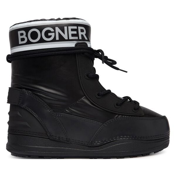 Śniegowce Bogner. Czarne buty zimowe Bogner, bez obcasa, bez zapięcia. Za 989,99 zł.