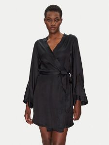 Chantelle Szlafrok Legend C17WV0 Czarny. Czarne szlafroki Chantelle, m, bez wzorów, z wiskozy, bez kaptura. Za 279,99 zł.