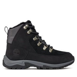 Trapery Timberland. Czarne buty zimowe Timberland, bez obcasa, bez zapięcia. Za 659,99 zł.