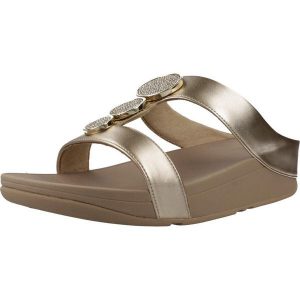Klapki Fitflop Model Halo Bead Circle Kolor Złoty. Żółte klapki Flip Flop, bez wzorów, z syntetyku, bez obcasa. Za 486,55 zł.