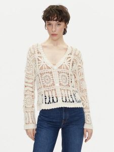 Pepe Jeans Kardigan Olympia PL702273 Beżowy Regular Fit. Brązowe kardigany Pepe Jeans, z bawełny. Za 259,99 zł.