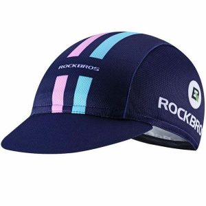 Czapka kolarska z daszkiem Rockbros MZ100. Czarne czapki ROCKBROS, bez wzorów, sportowe. Za 49,00 zł.